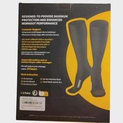 NWT 15 Pair *5 Boxes* Cambivo Compression Socks CS60 Black Small/Medium
