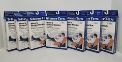 Men’s Compression Dress Socks Small Black, Firm Support 20-30mm Hg Lot Of 7