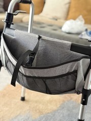Loyoda Folding Adjustable Walker With Basket 2 Wheels Silver/Black FBL830250
