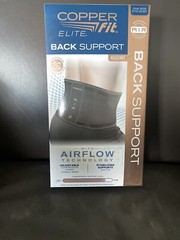 Elite Copper Back Support Compression Adjustable Straps Stabilizing Airflow
