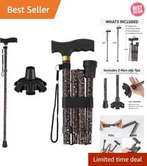 Lightweight Walking Stick with Comfortable T-Handle | Supports Up to 250 Pounds