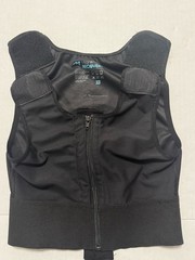 Marena Recovery Compression Vest Short Style Black Nylon & Spandex Blend Size XS