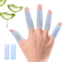 20 PCS Silicone Gel Finger Sleeve Protectors with Aloe Vera – Relief for Cracks,