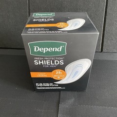 Depend Fresh Protection Shields for Men Light Absorbency 58 Shields New In Box
