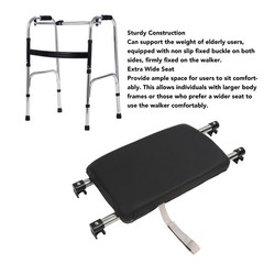 Walker Rest Seat Compact Foldable Storage Easy Transport For Home & Outdoor Trav