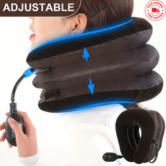 Cervical Neck Traction Device Collar Brace Support Pain Relief Stretcher Therapy
