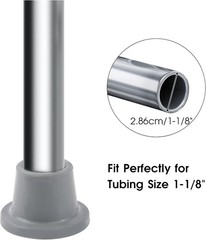 4 Pack Replacement Rubber Feet for Shower Chairs – Safe Non-Slip Tips 1-1/8″ I.D