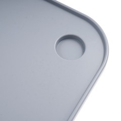 Wheelchair Table Board, Wheelchair Table Tray w/ Cup Holder Grey ABS 58*53cm