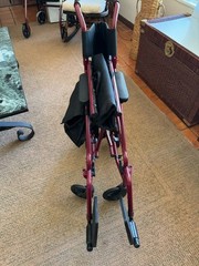 Lightweight Transport Wheelchair – Red