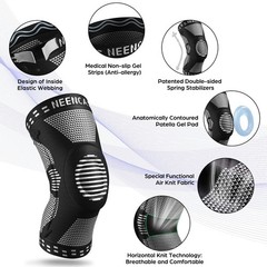 Knee Brace for Pain Relief – Compression Support with Stabilizers & Patella Pad,