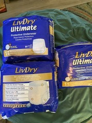 33 Pair Of LivDry XX-Large Unisex Protective Underwear W/ Ultimate Absorbency