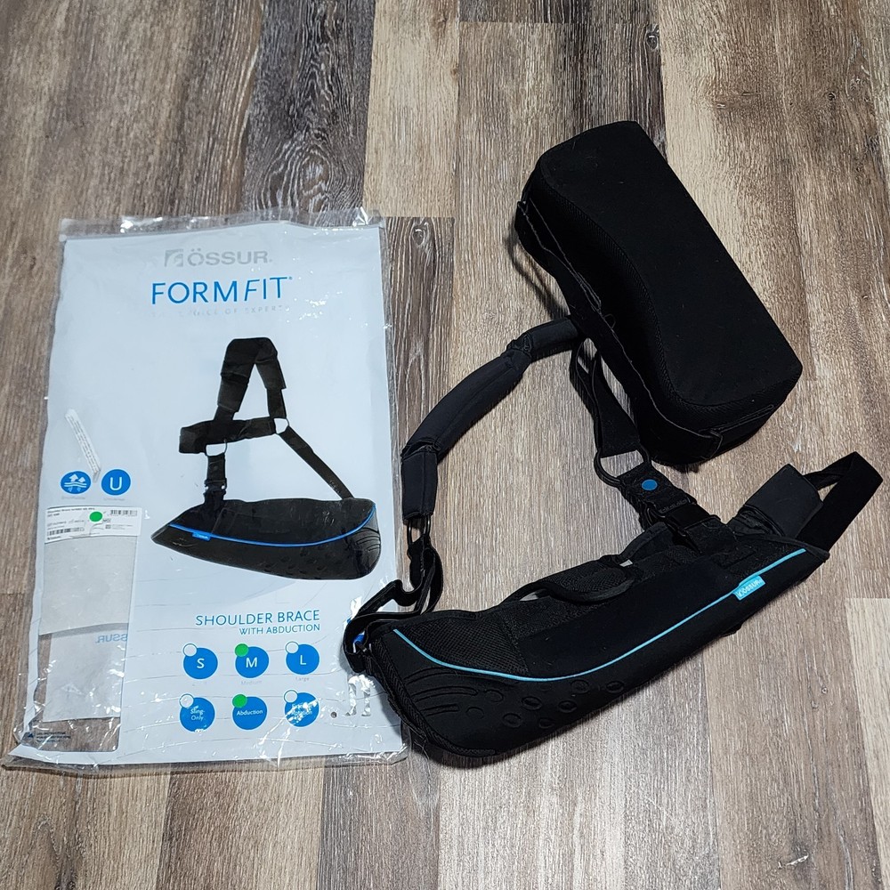 Ossur Form Fit Shoulder Brace Abduction Medical Sling Adult Size Medium Black