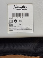 Saunder Lumbar Traction Device W/ Hand Pump in Travel Case