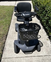 PAISEEC 4-Wheel Mobility Scooter w/ Front Basket, Gray/Black