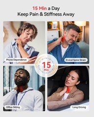 Heated Cervical Traction Device with Red Light Therapy & Massage | Neck Stretche