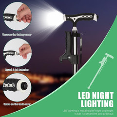 Lightweight Aluminum Alloy Walking Cane for Seniors Adults Holds 440 Lbs Height