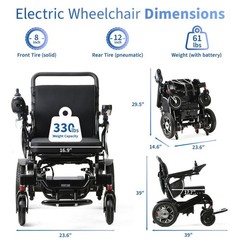 Electric Wheelchair Folding Foldable Heavy Duty Power Wheelchair Free Shipping