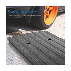 Pyle Car Driveway Curbside Bridge Ramp – Heavy Duty Rubber Thre… Fast USA SHIP