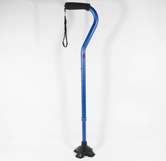 Carex Blue Matte Aluminum Anti Slip Telescoping 29.5″ – 38.5″ Walking Cane