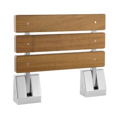 Uimoso Wall-Mounted Foldable Teak Shower Bench with 330LBS Capacity