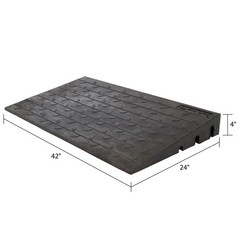 4″ Maximum Rise – Silver Spring Rubber 3 Channel Threshold Ramp