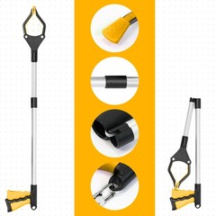 Foldable Trash Pick Up Stick Reaching Tool Extra Long Grabbers, 32″