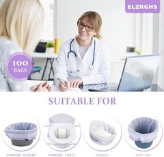 Commode Liners for Bedside Commode, Commode Toilet,Portable Toilet,100 Count …