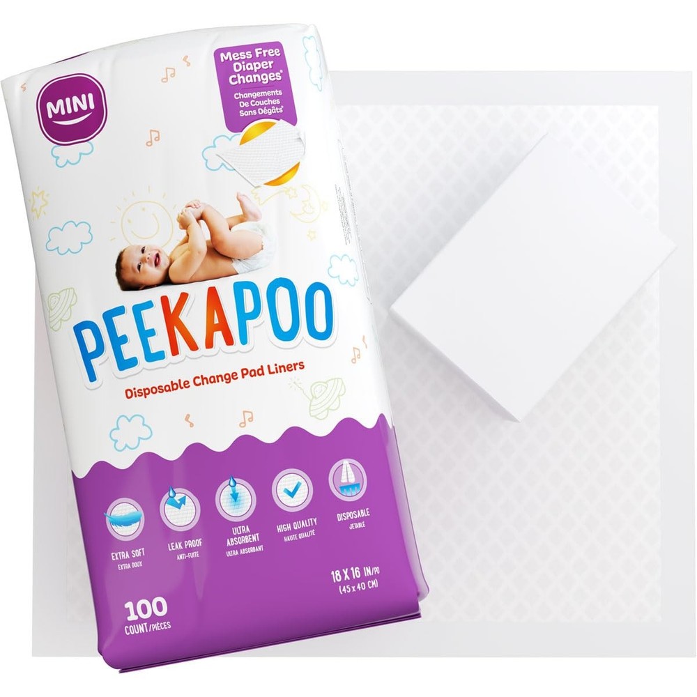 Mini – 100 Pack Disposable Changing Pads for Baby (18 Inches x 16 Inches) Dis…