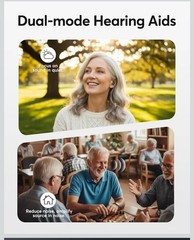 Karthus CN223 Rechargeable ITE Digital Hearing Aid Black w/ Case USB-C Tips