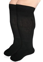 SYOLLAVE Extra Width Diabetic Socks for 2 Pair (Pack of 1), Black (2 Pairs)