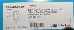 20 Count Coloplast 16715 SenSura Mio 1-Pc Soft Ostomy Pouch 5/8″-1-5/16″