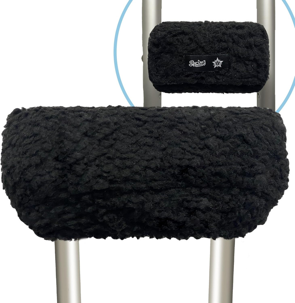 Plush Memory‑Foam Crutch Underarm Pad & Hand‑Grip Covers–Universal Fit, Breathab