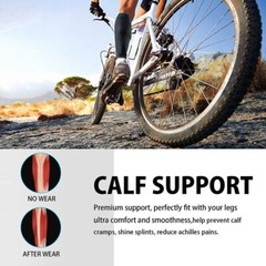 2× Calf Sleeves Leg Support Compression Socks Running Shin Splint Varicose Vein