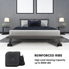 Bed Risers Heavy Duty, Oversized Furniture 3 inch, Black 4 Pack