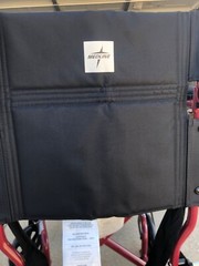 Medline MDS808200F3R 19in. Ultralight Transport Wheelchair – Red