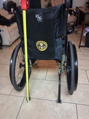 Ki Mobility Manual Wheelchair 4 Wheel Black Green Mobility 20″ Length 16″ Wide