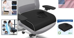 Versatile Memory Foam Chair Pad – Non-Slip Cushion for Comfort Anywhere, Black