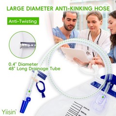 Catheter Bags for Men 2000ml Urinary Drainage Bag Urine Bags with Anti-Reflux…
