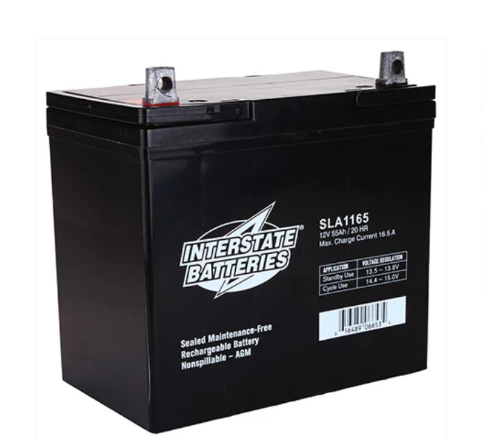 12v55ah Interstate Mobility Scooter SLA Batteries – Sold as a pair – SLA1165
