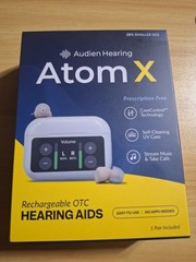 Audien Hearing Atom x Rechargeable OTC Hearing Aid Easy To Use No App Needed