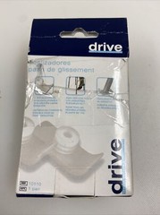 Pair Drive Brand White Glide Ski Plastic Add On To 1″ Folding Walkers