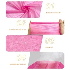 100Pcs Disposable Massage Table Sheets 31″ x 71″ Non-Woven Fabric Pink
