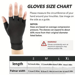 Copper Arthritis Compression Gloves Hand Support Pain Relief Joint Self Care