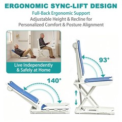 Irtme Electric Lift Chair for Elderly, Foldable Bath & Floor Lift Remote, 308Lbs