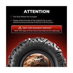 ATV/UTV Tires 26×11-12,All-Terrain Mud Tires 26x11x12,6-Ply,Non-Directional T…