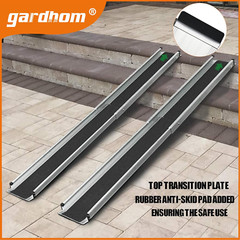 1Pair 7FT Adjustable Wheelchair Ramp 84″ L X 7.4″ W Telescopic Ramps for Wheelch