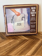 Bath Tub Safety Rail Adjustable Chrome Grab Bar Bathroom Safety Assist Handle