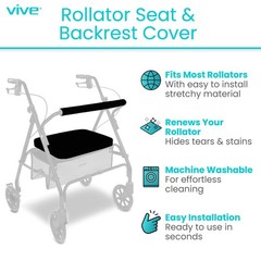 Rollator Walker Seat and Backrest Covers – Removable and Washable Accessories fo