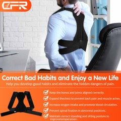 Shoulder Posture Correction Adjustable for Low Back Support Brace Band Men Women