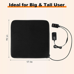 Heated Seat Cushion for Office Chair, Heated Chair Pad with Adjustable